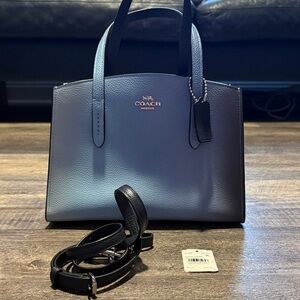 Coach Navy Leather Satchel